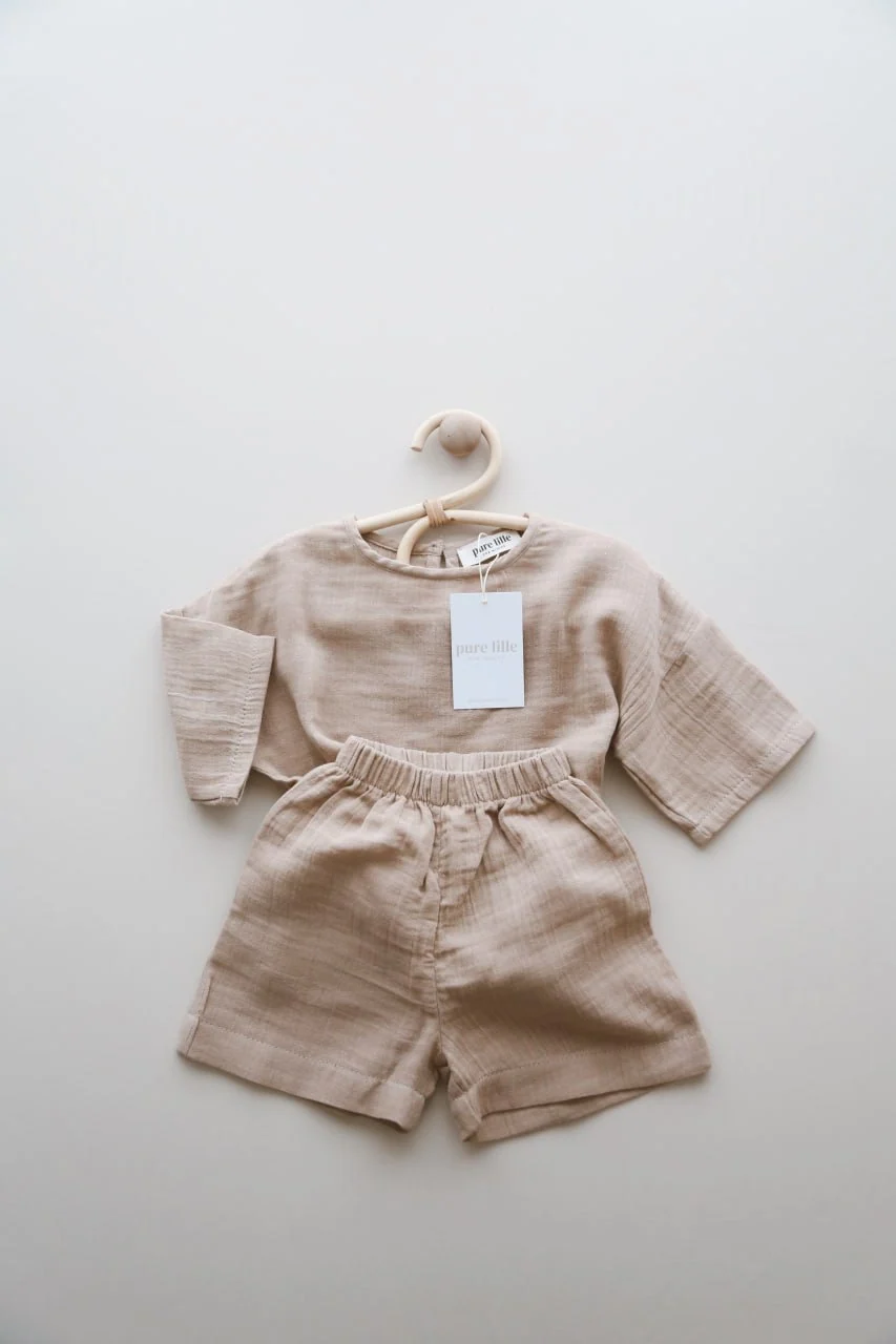 Short Müslin Set Bej