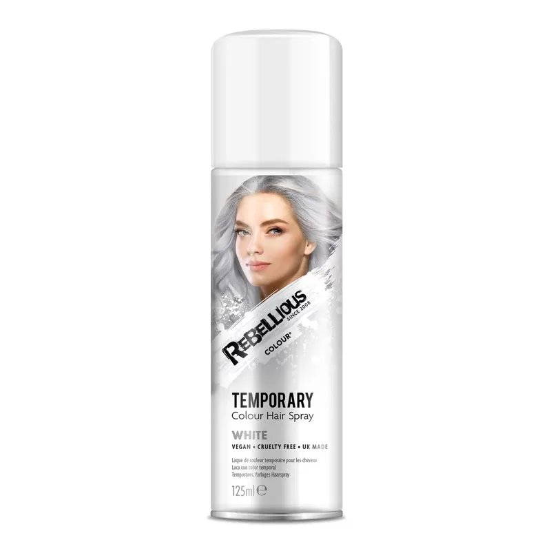 Rebellious Colour Temporary Colour Hairspray White 125 ml