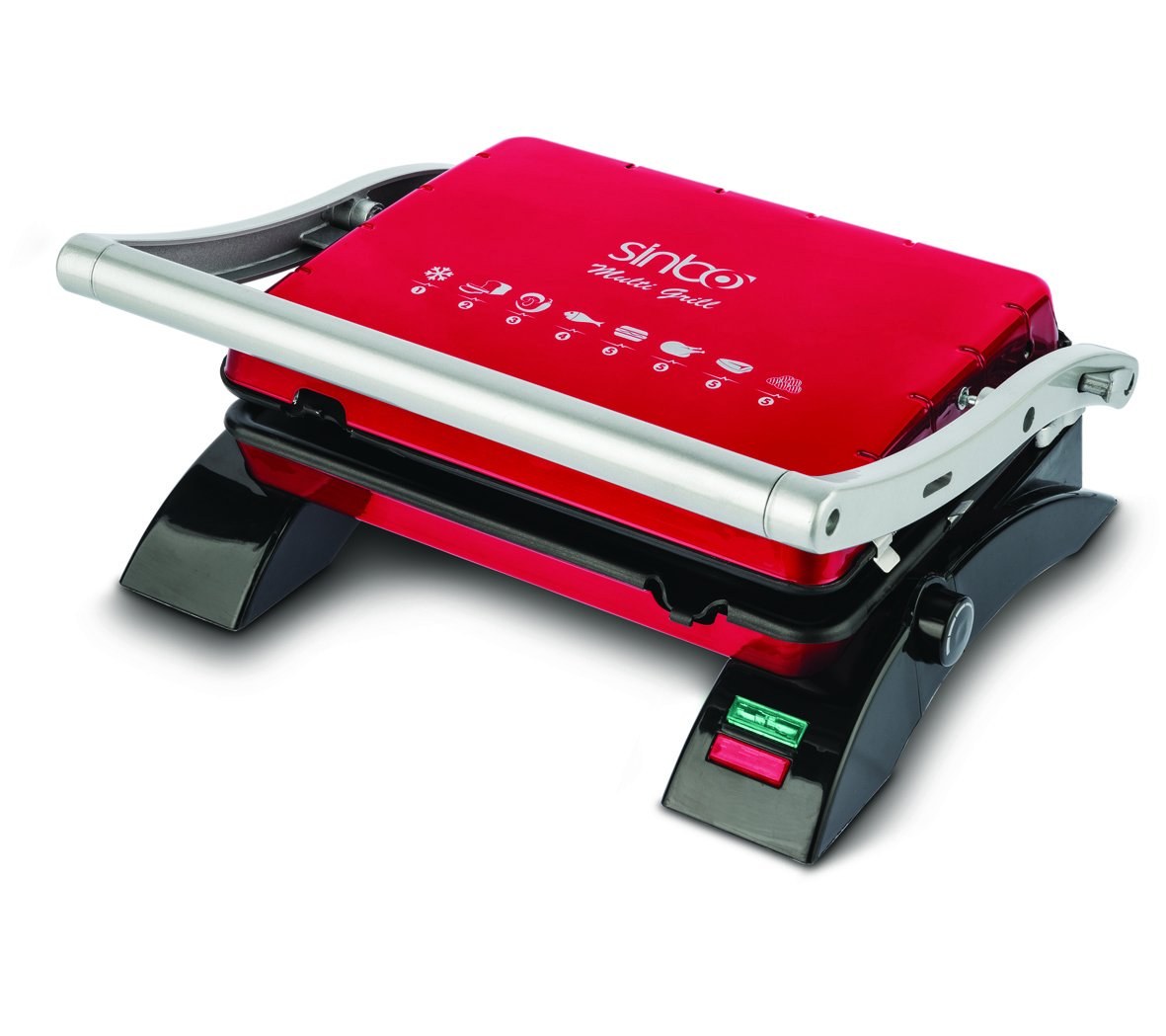 Sinbo SSM-2529 Sandwich Maker & Grill, Red/Silver