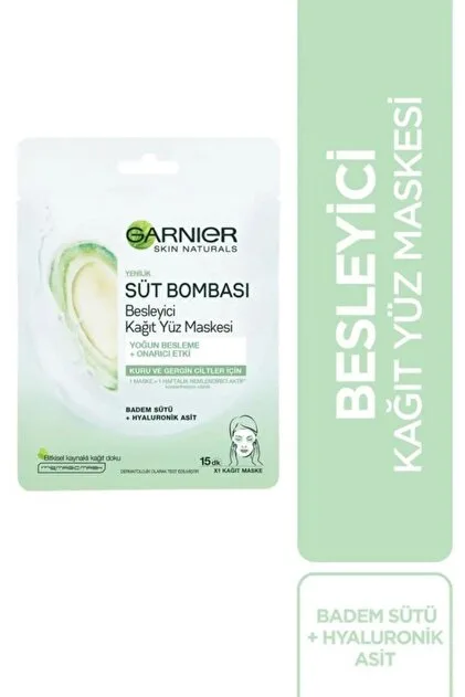 Gar Skin Nat Süt Bombası Besleyici Kağıt Maske