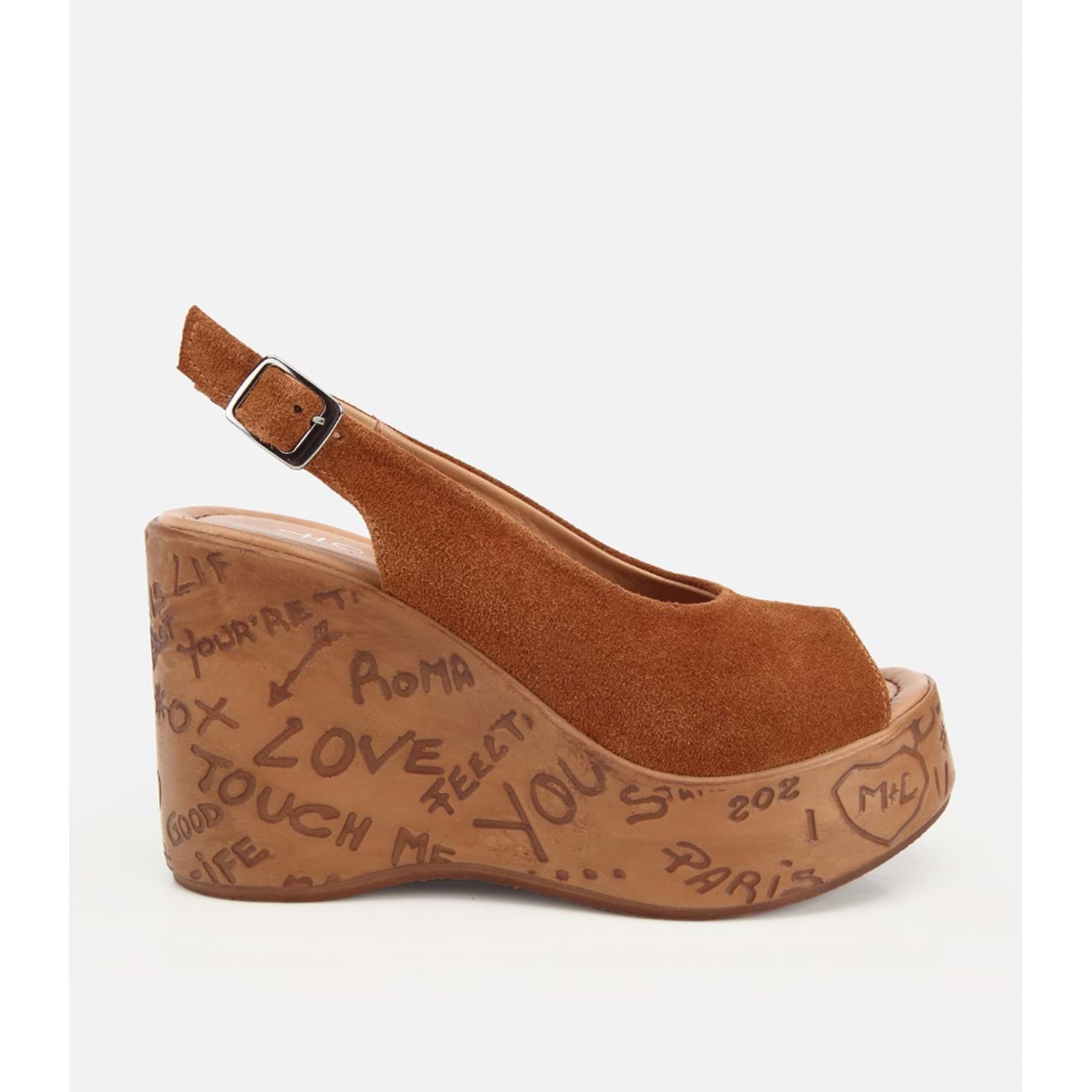 Hotiç 01SAH66060 Women's Leather Wedge Sandals