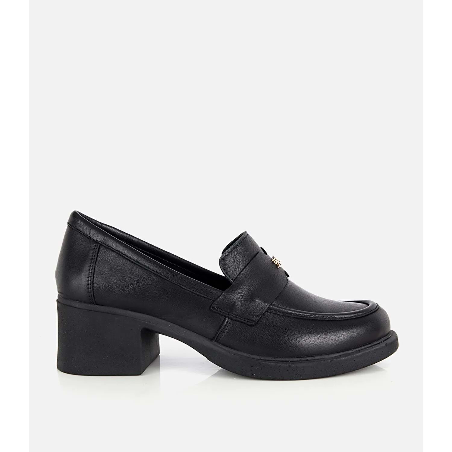 Hotiç 01AYH67282 Kadın Hakiki Deri Alçak Topuklu Loafer Ayakkabı Siyah