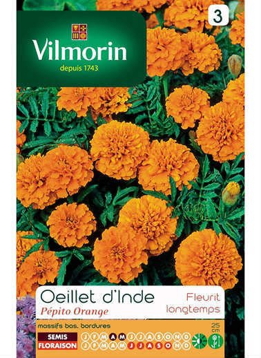 Vilmorin Turuncu Kadife Çiçeği Tohumu 0,8 gr