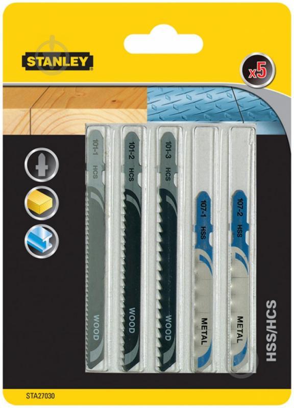 Stanley 5-Piece Jigsaw Blade Set