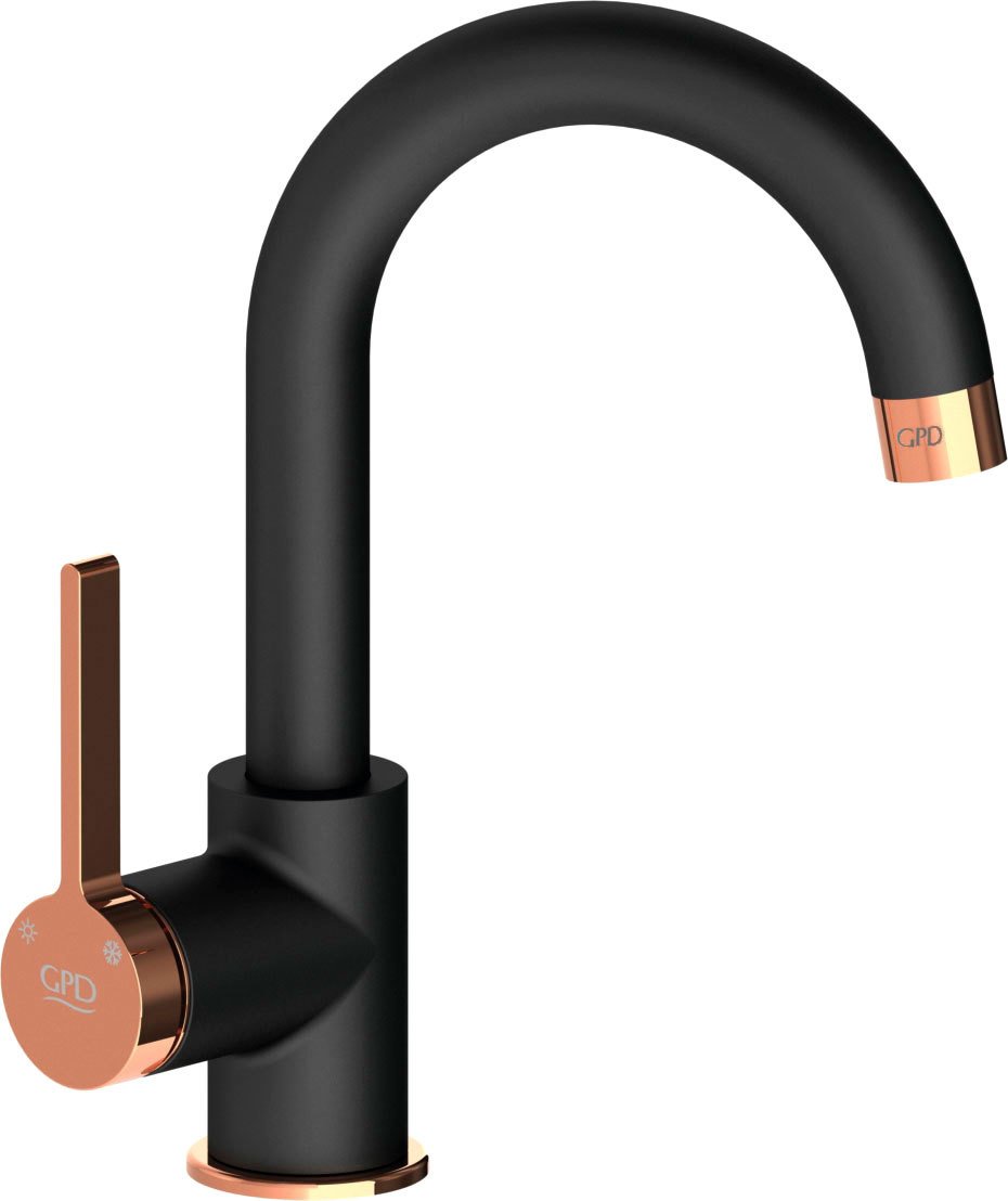 Gıldo Lavabo Bataryası Black - Rose Gold(PVD Coating)