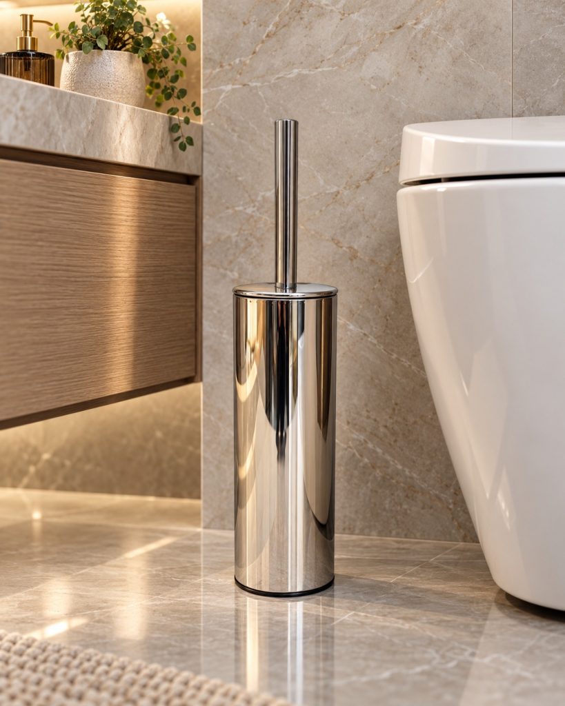 Premier Housewares Le Bain Paslanmaz Çelik Tuvalet Fırçası ve Tutacağı