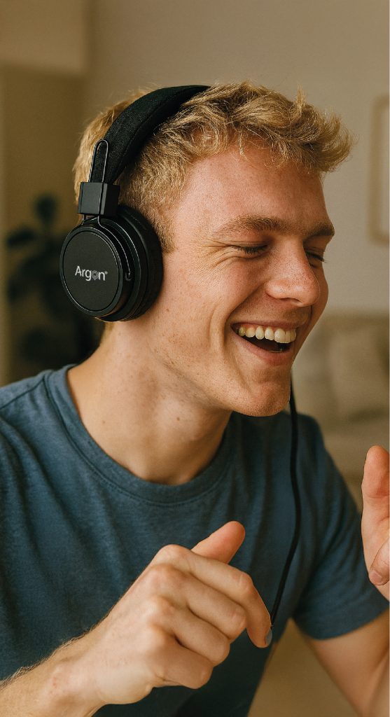 Argon Black Cable Headphones