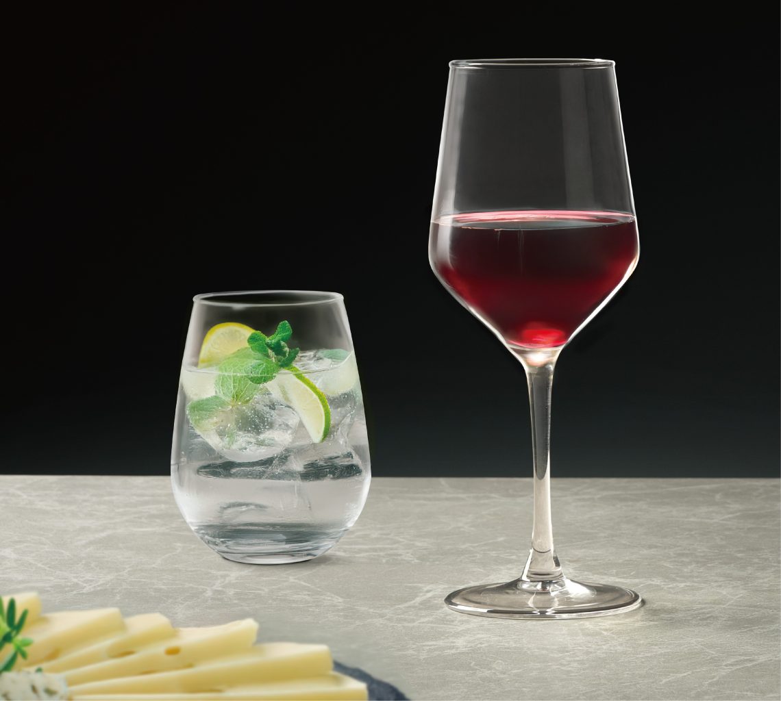Vivalto Set 8 Pcs MP Glass 480ml Wineglass 620ml