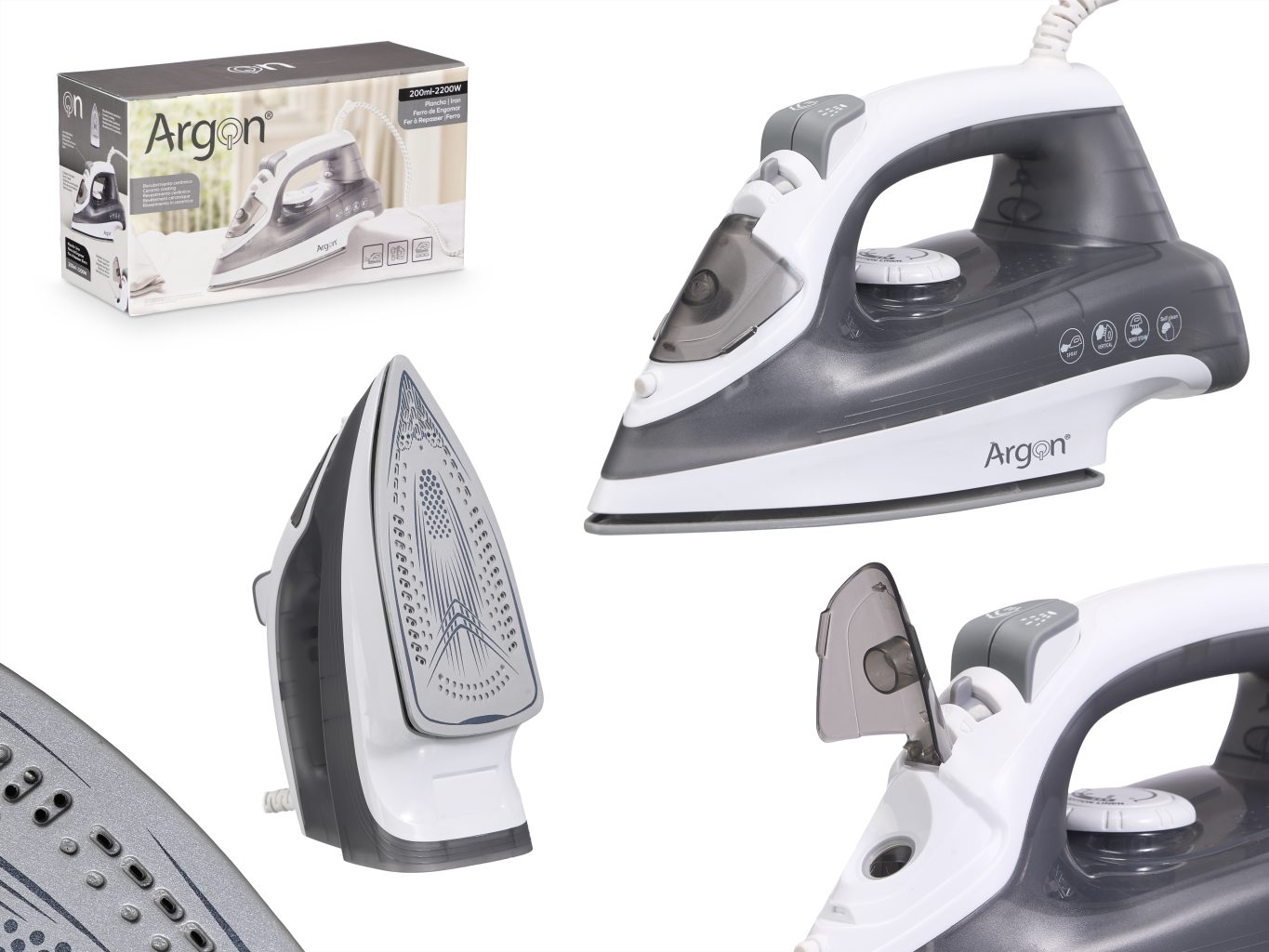 Argon Grey 2200W Ceramic Tabanlı Ütü