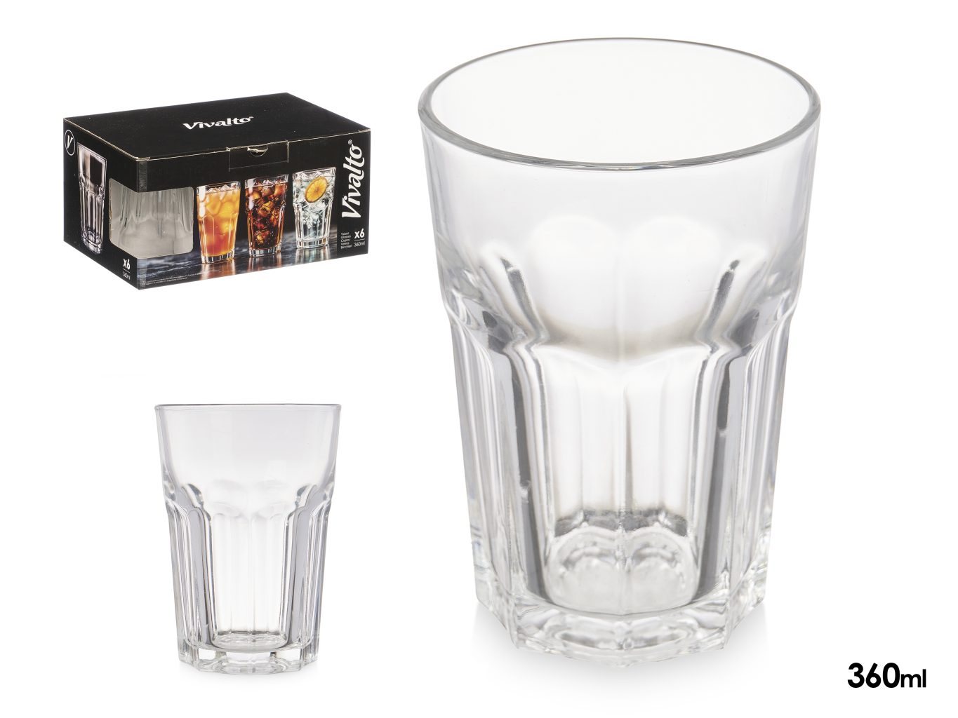 Vivalto Basic 360ml 6lı Bardak Takımı