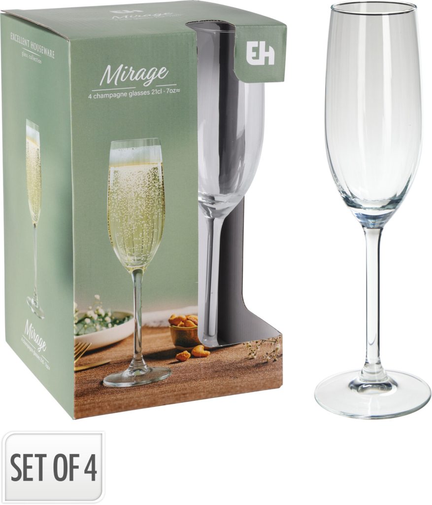 Champagne Glass 210ml Set 4PCS