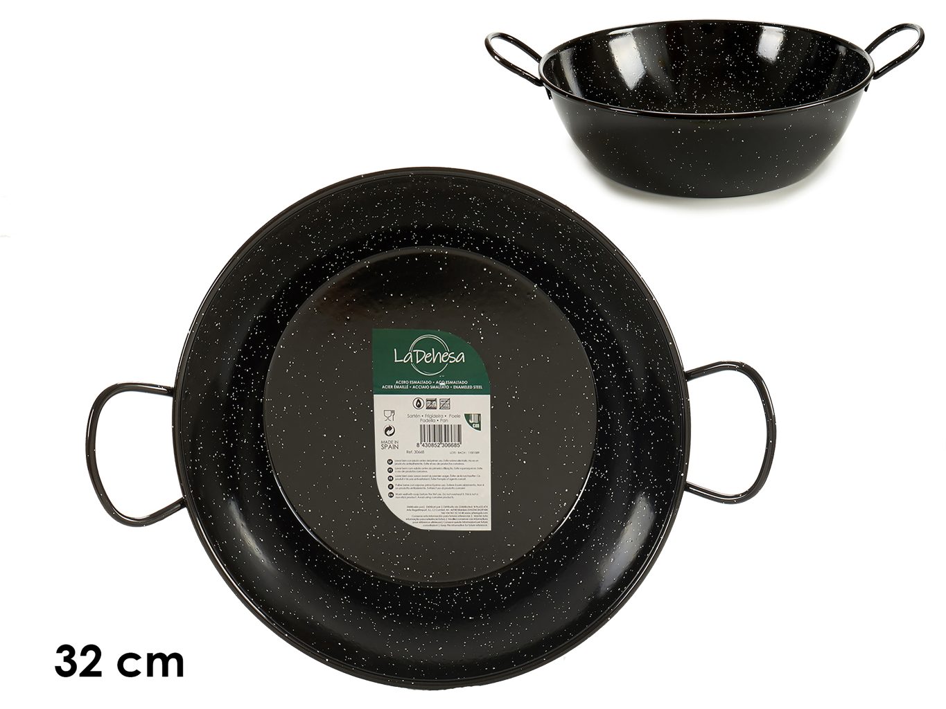 Kinvara Enamel 32cm Derin Paella Tavası