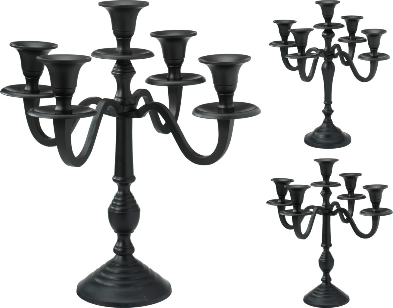 Canlde Holder Black 2ASS