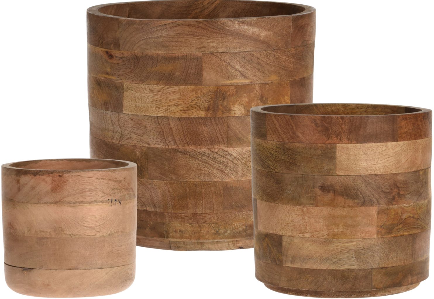 Flowerpot Set 3PCS Mango Wood
