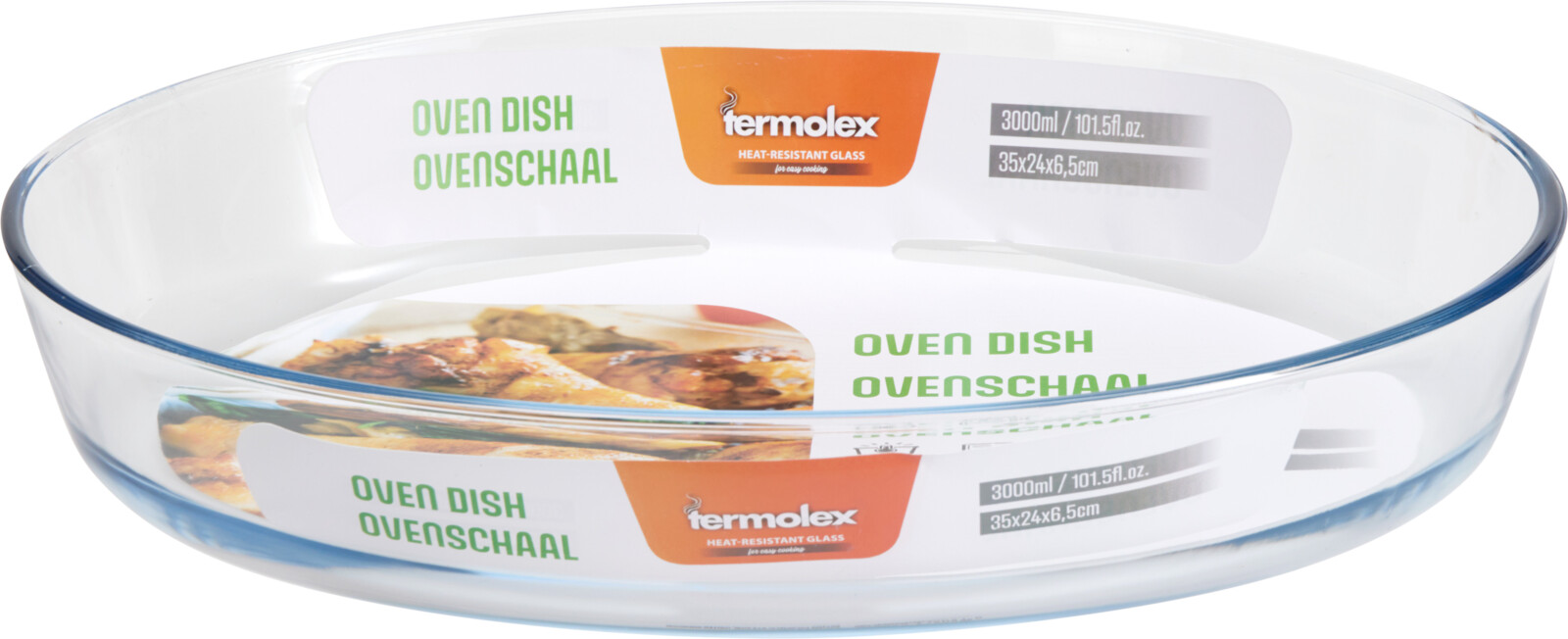 Termolex 350 x 240 x 65 mm Oval Cam Fırın Kabı