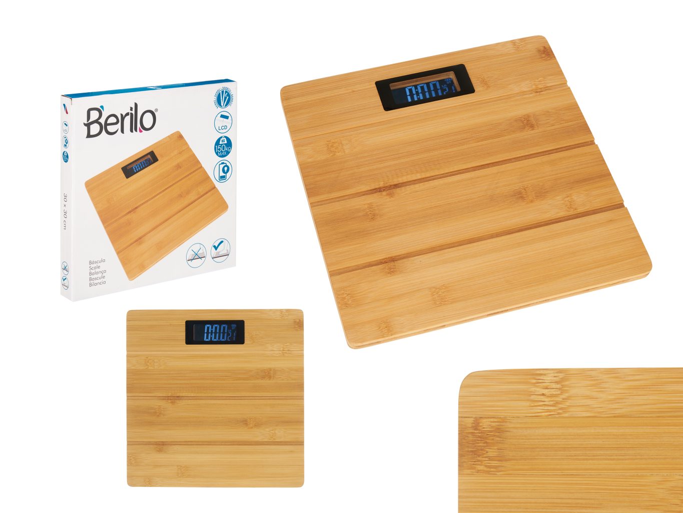 Berilo Digital Scale Bambu 30X30CM