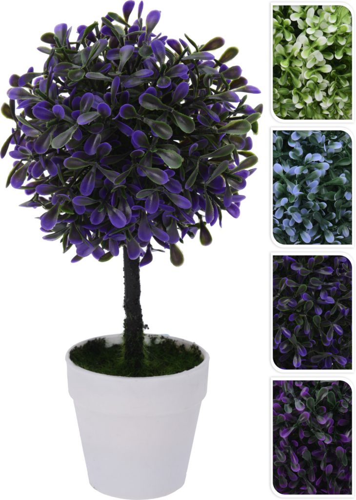 Dekoratif Saksida Çiçekli Çit 23cm