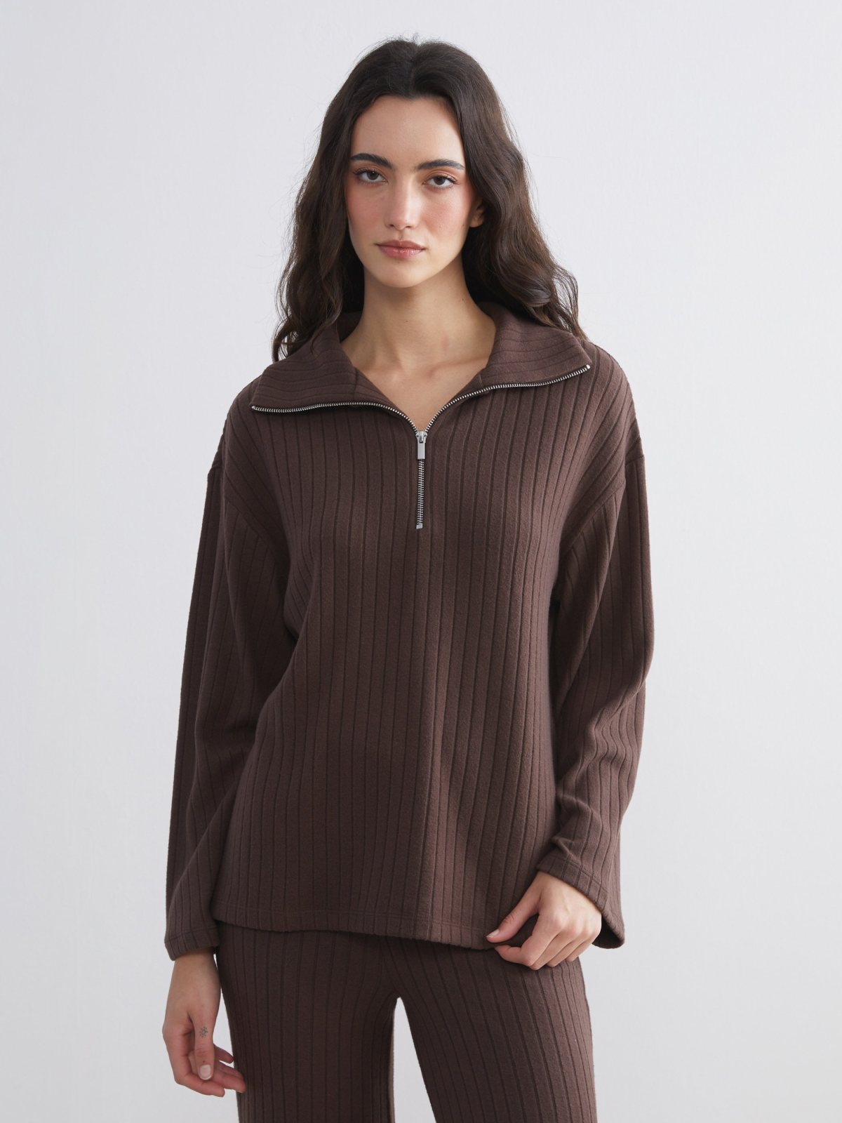 Sweatshirt KOYU KAHVERENGİ