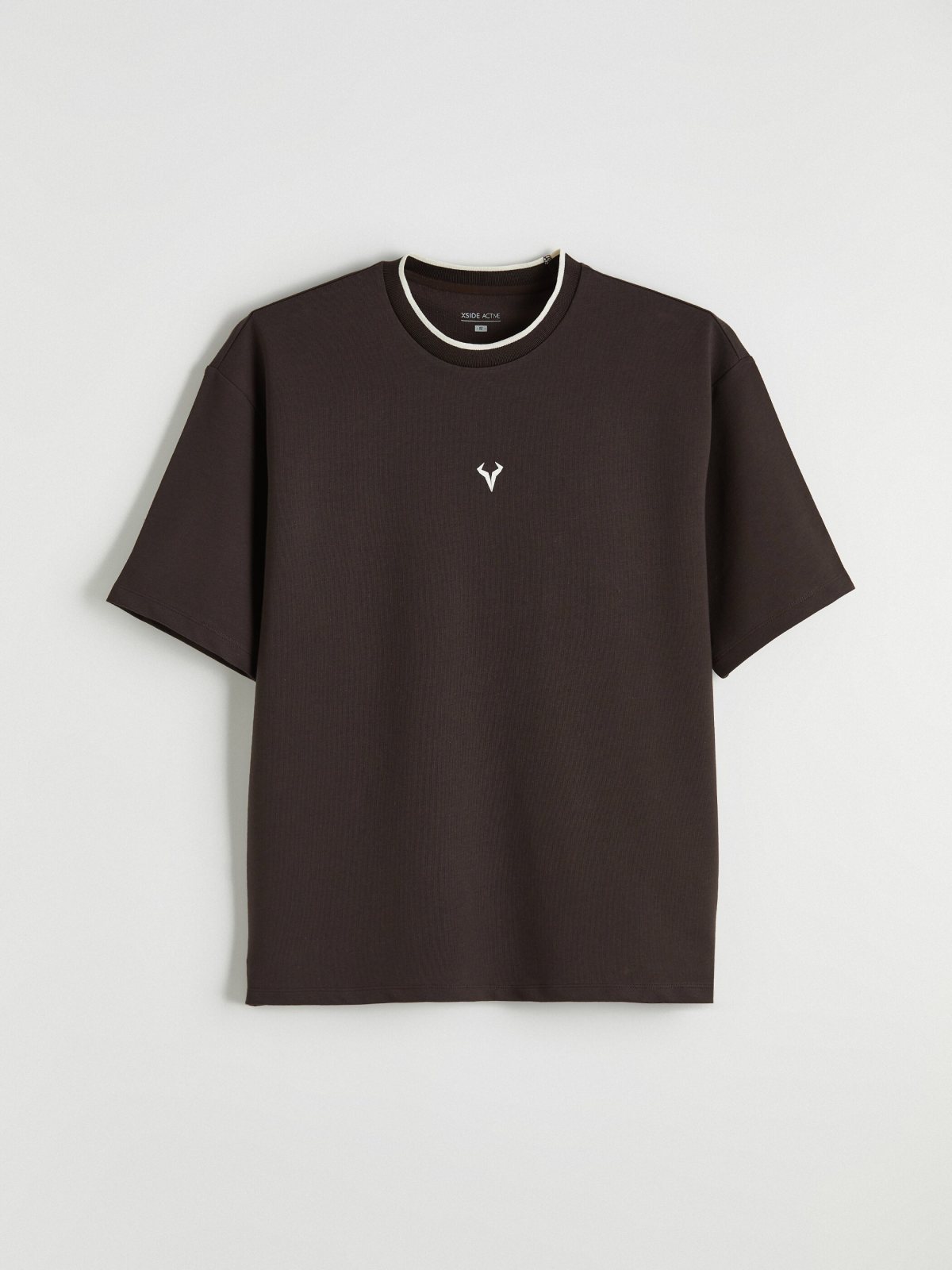 Erkek T-Shirt S6J191Z8 Koyu Kahverengi