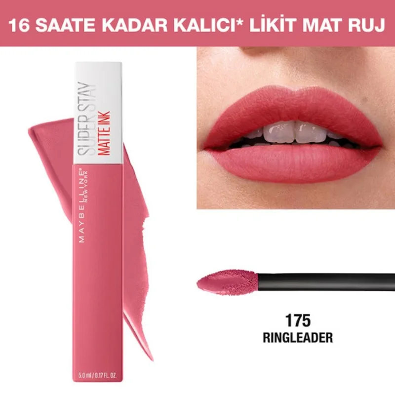 Maybelline Super Stay Matte Ink 175 Ringleader Likit Mat Ruj
