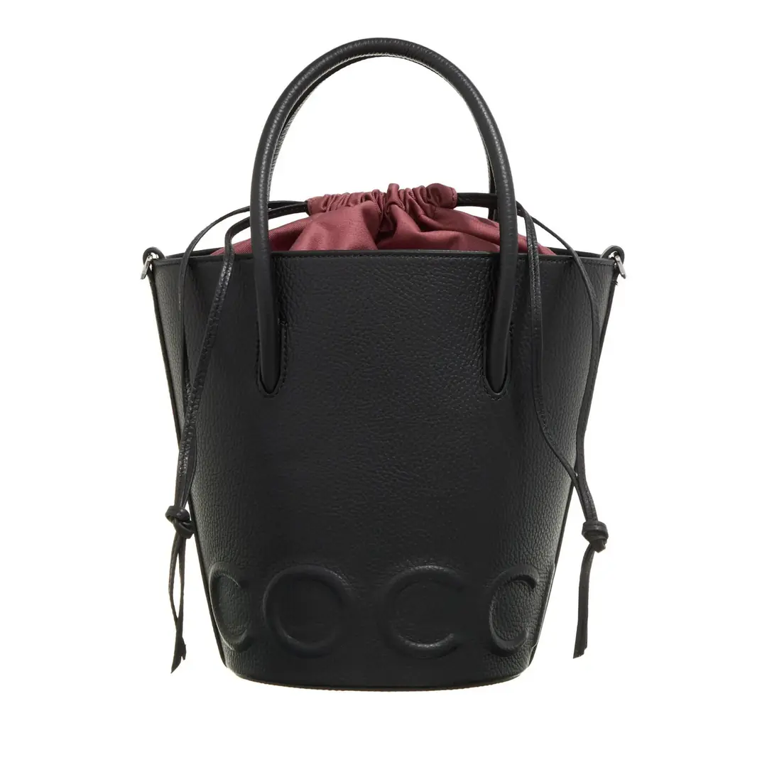 Myrtha Maxi Logo Noir Black Bucket Bag E1 QBB 23 01 01