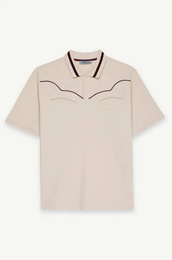 Short Sleeve Biege Polo T-Shirt 004