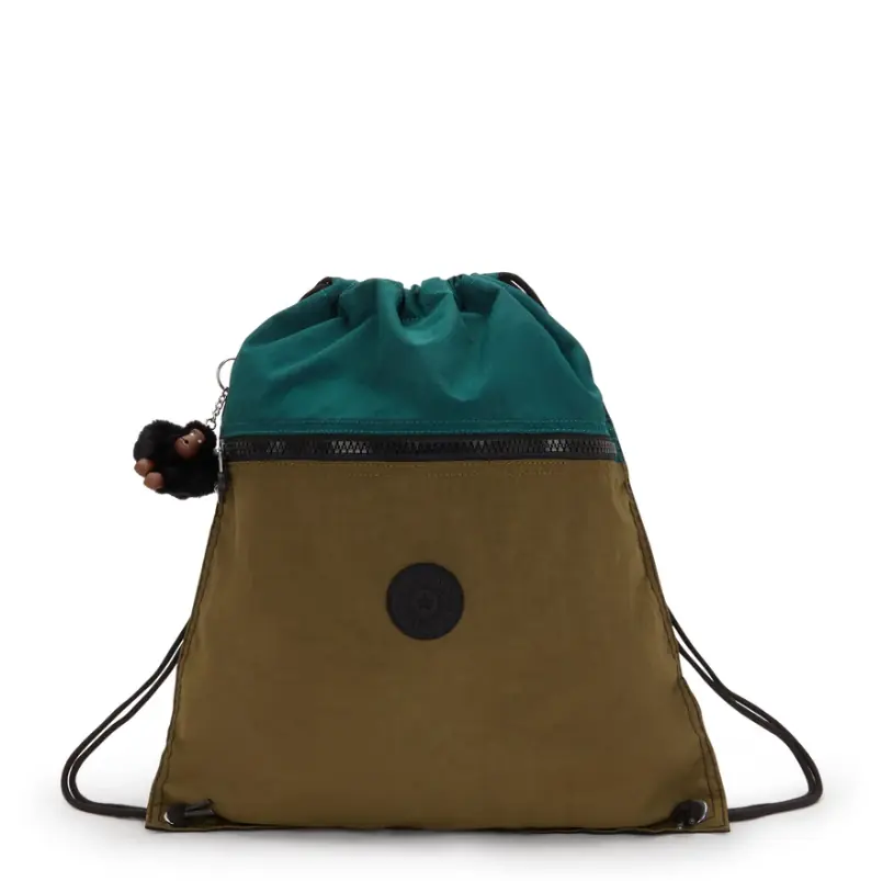 Medium Backpack with Drawstring Male Black Khaki Bl Supertaboo KPK094875FY1