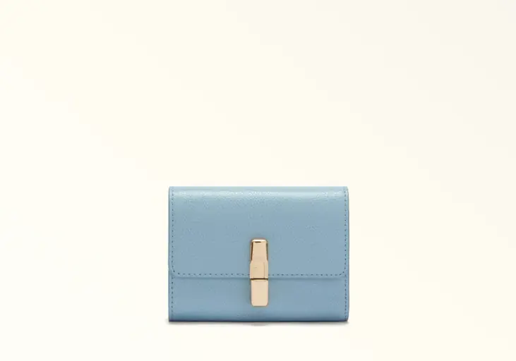Iride Small Compact Blue Leather Wallet WP00564