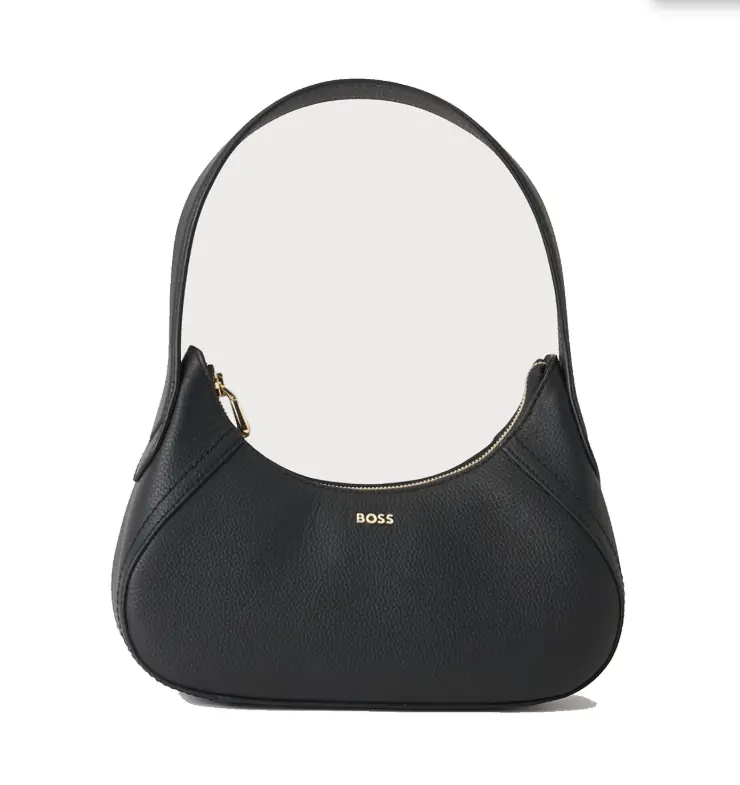 Boss Black Lenah Small Black Leather Shoulder Bag 10280784