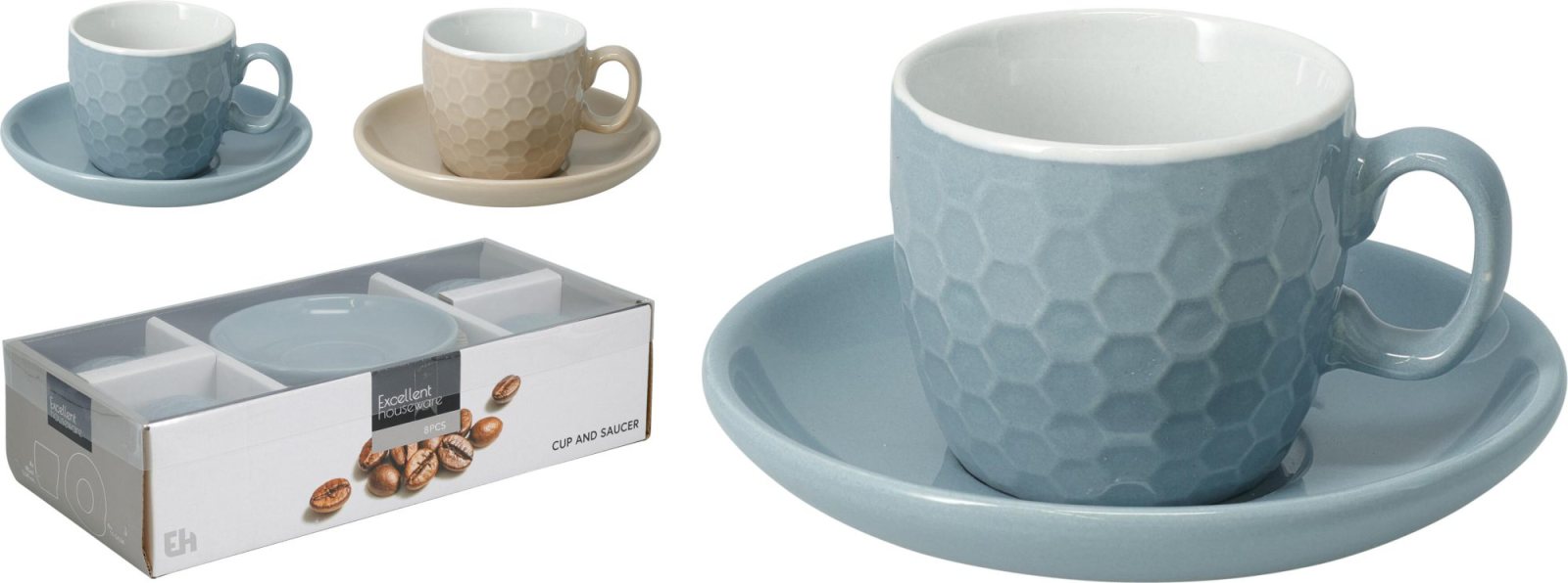 Natura Coffee Cup and Saucer Set Stoneware