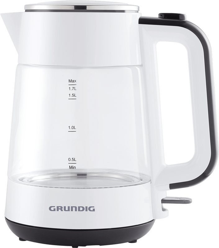 WK 5860 Grundig Beyaz Şeffaf Cam Kettle & Su Isıtıcı