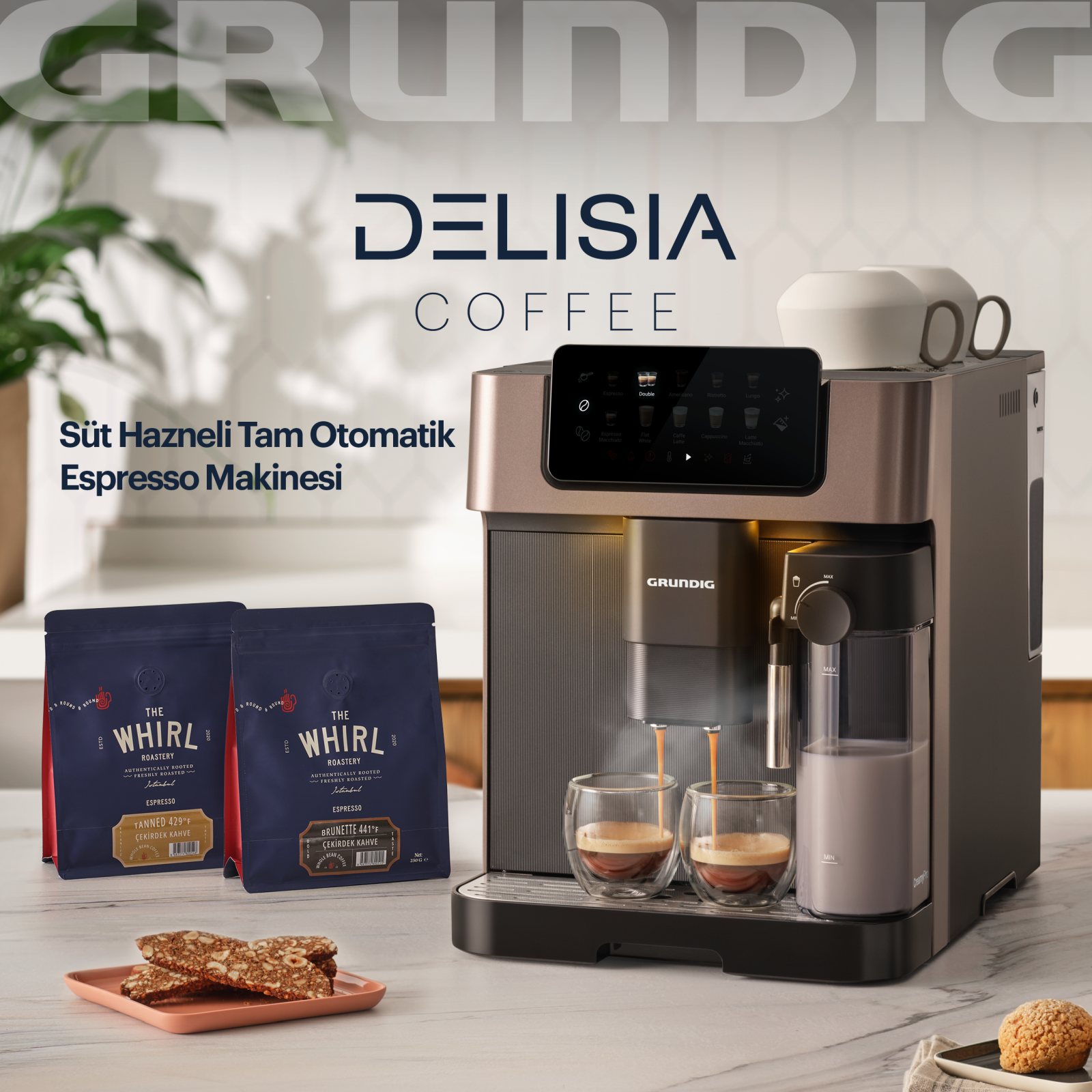 KVA 7230 Grundig Delisia Tam Otomatik Espresso Kahve Makinesi