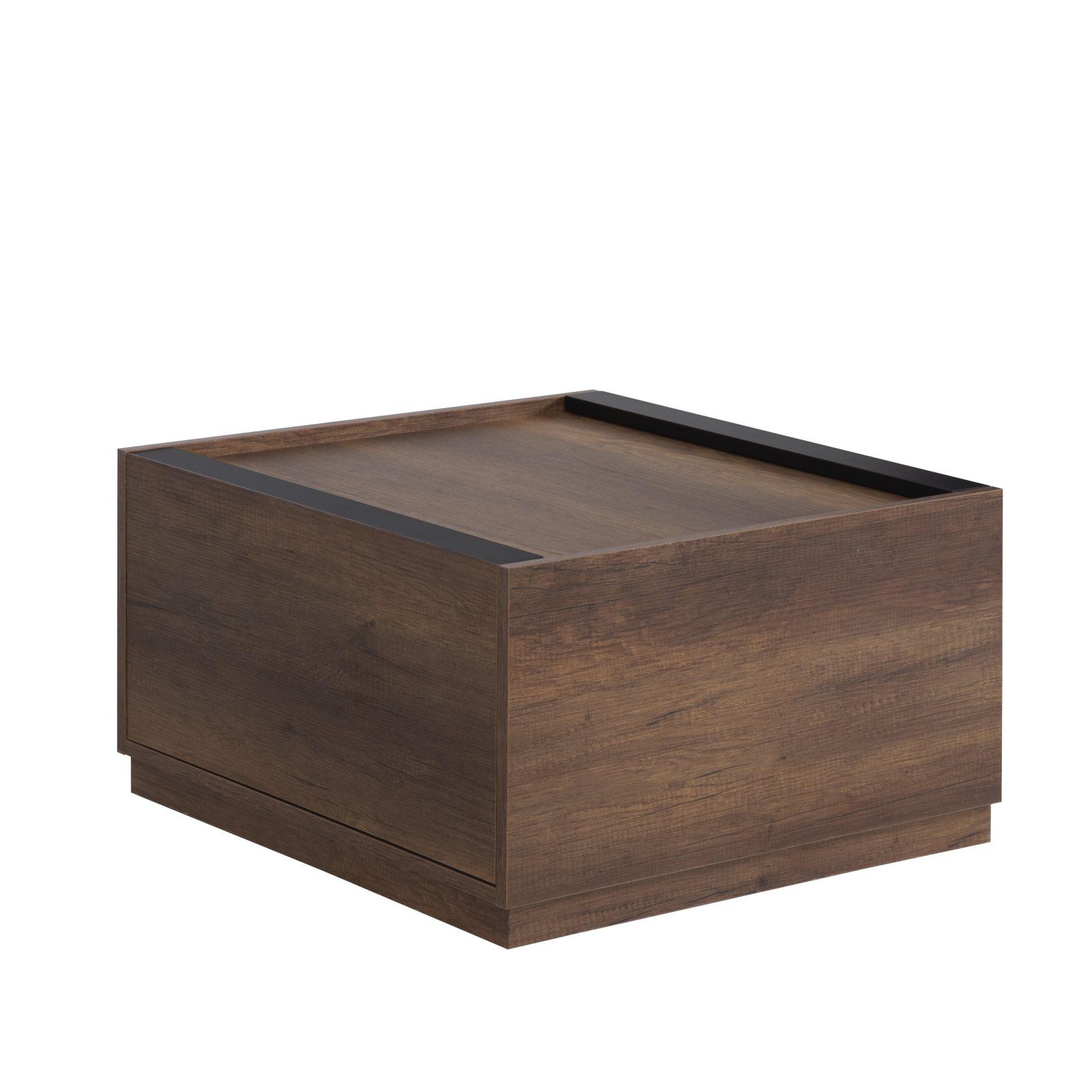 Marron Derin İki Çekmeceli Orta Sehpa 75x71x41cm