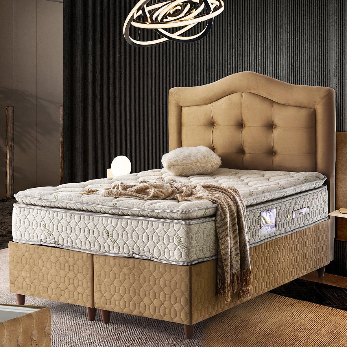Butaş Platin 160x200 İki Buçuk Kişilik Torba Yay Tek Pedli Şilte