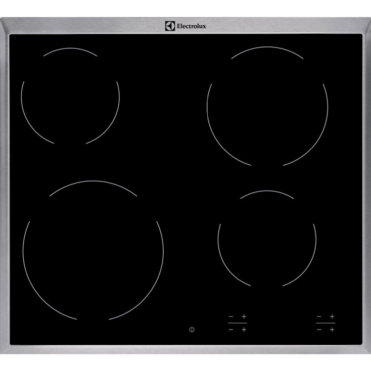 Electrolux EHF6240XOK — чёрная электрическая варочная панель на 4 конфорки