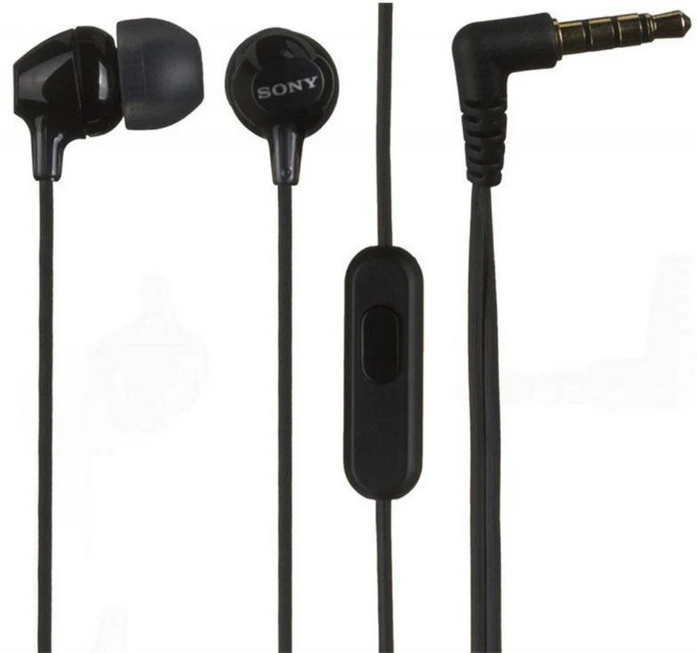 Sony EX15AP Проводные внутриканальные наушники с микрофоном, чёрные