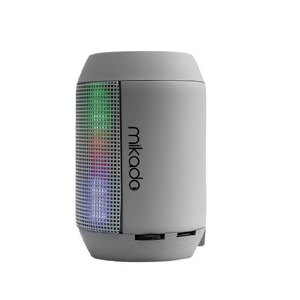 Mikado MD-15BT — серая Bluetooth-колонка с FM-радио и LED SHOW